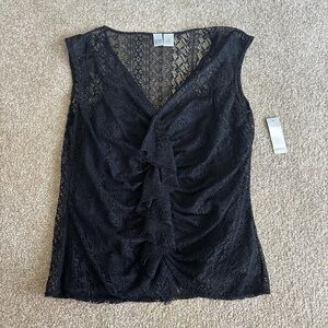 DKNY sheer top with built in tank top